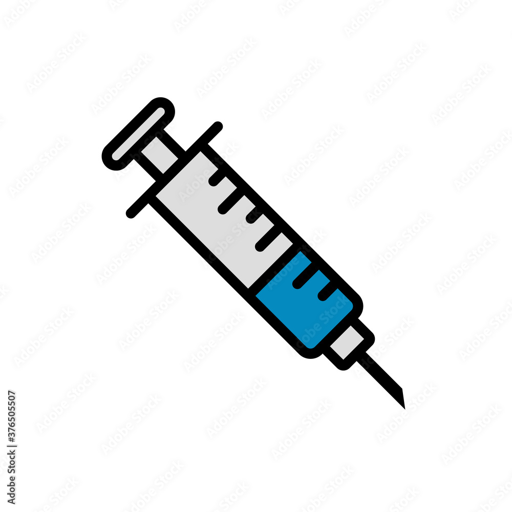 Syringe, drug, injection vector icon Syringe, drug, injection vector icon