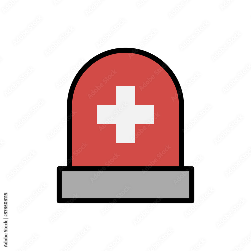 Siren, emergency, medical vector icon Siren, emergency, medical vector icon