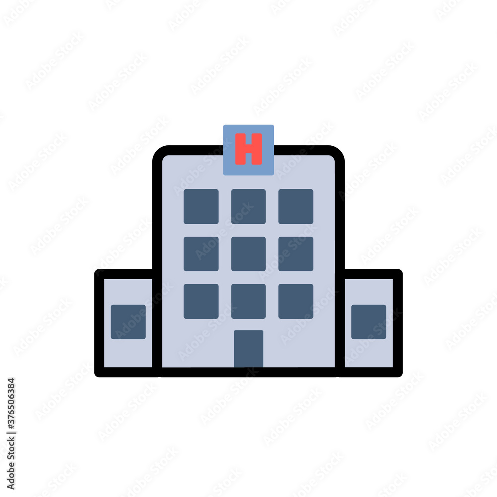 Hospital, building, medical vector icon Hospital, building, medical vector icon