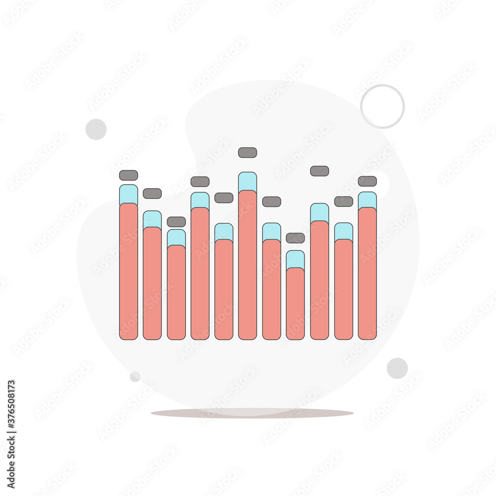 Equalizer vector flat illustration on white Equalizer vector flat illustration on white