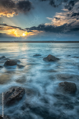 sunset over the sea