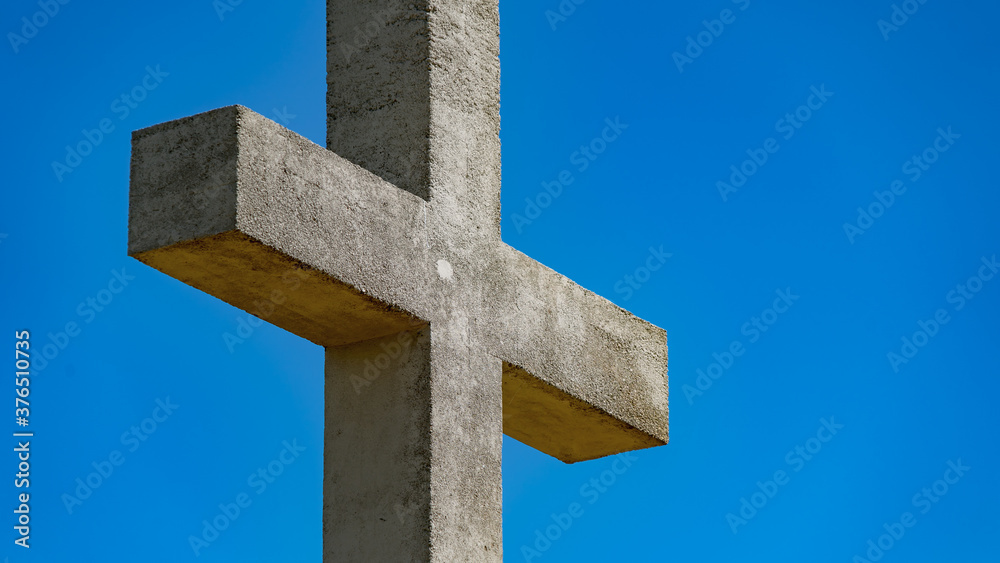 A cross on blue sky (Puy de Sarran)