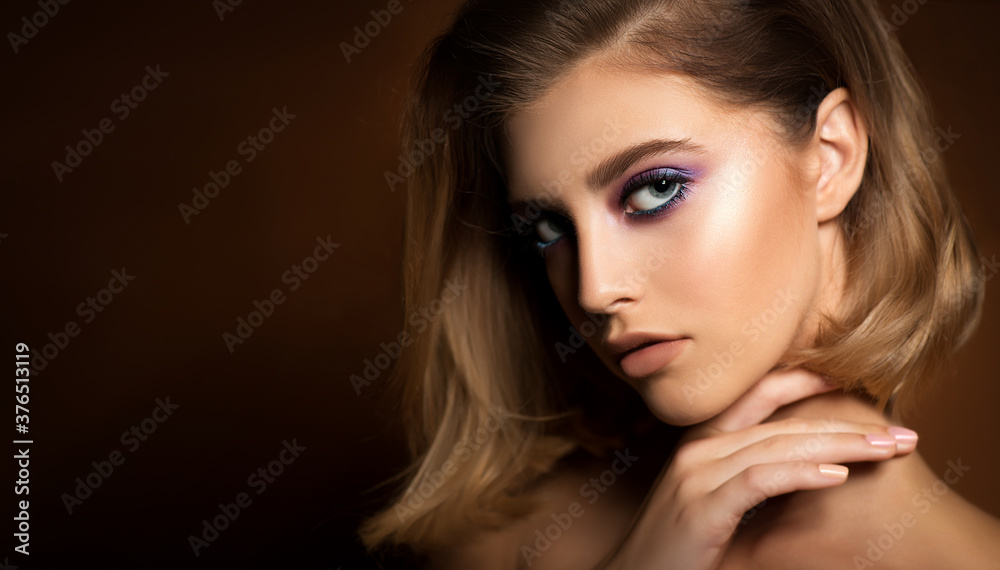 Beautiful young woman with clean perfect skin. Beautiful young woman with clean perfect skin.