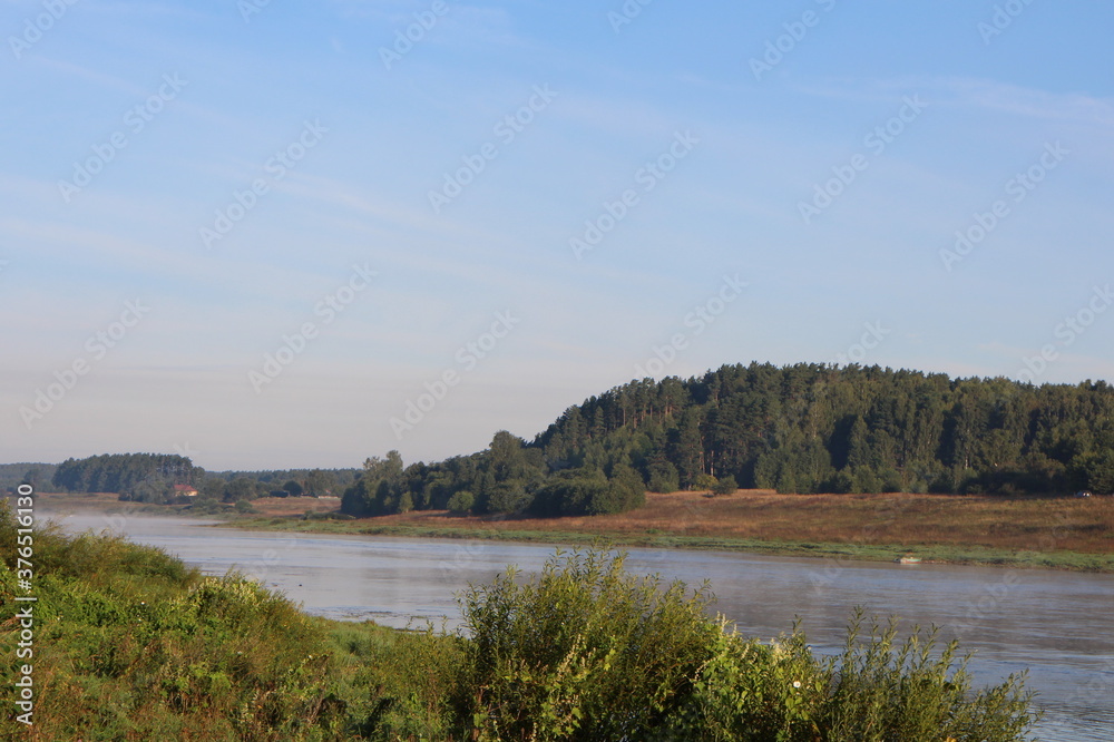 River view from summer morning