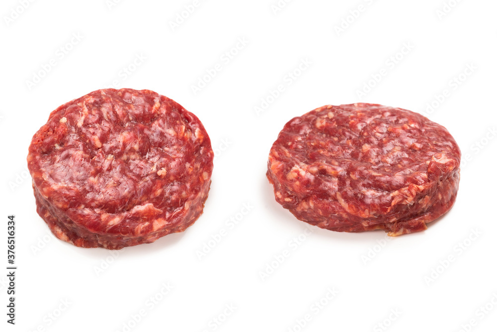 Raw minced beef isolated on white background. Raw minced beef isolated on white background.