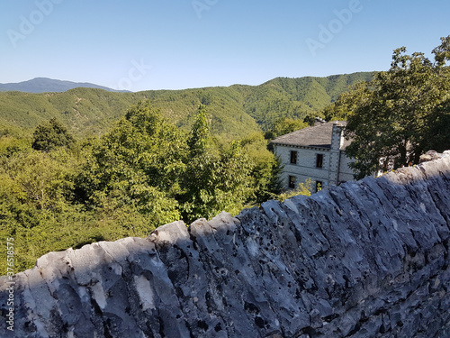 village Dilofo old traditional in Ioannina perfecture greece photo