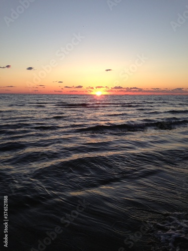 sunset over the sea