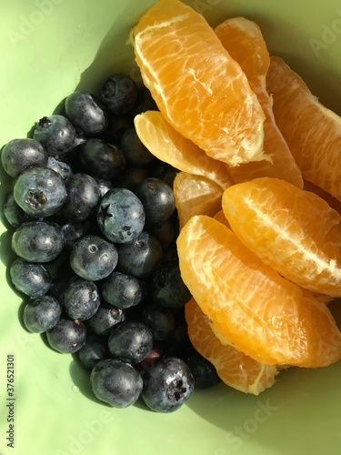 fresh fruit and berries.