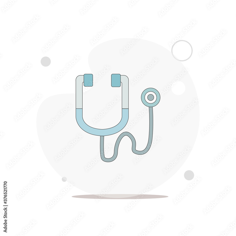 stethoscope vector flat illustration on white stethoscope vector flat illustration on white