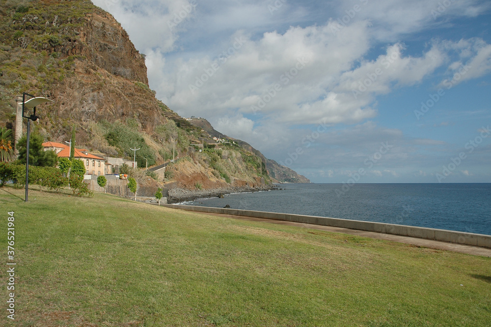 Madeira coast on a sunny day