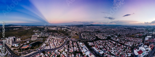 Sunset Aerial Drone View from Querétaro, México