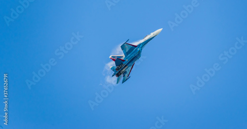 Foto Kubinka, Moscow Region, Russia - August 30, 2020: Su-30SM NATO code name: Flanke