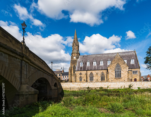 St Georges United Reformed Church, Morpeth, Northumberland and the Morpeth Telford Bridge photo