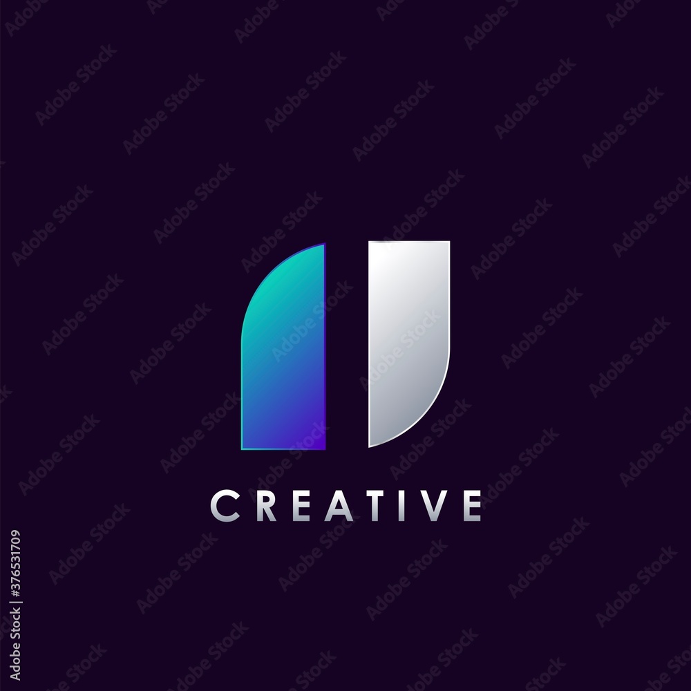Negative Space I letter initial logo template design for brand identity Negative Space I letter initial logo template design for brand identity