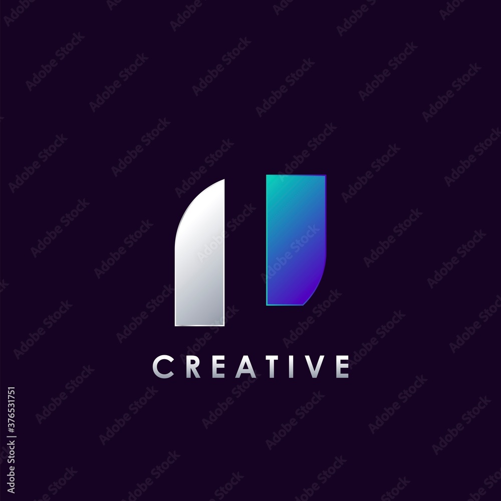Negative Space L letter initial logo template design for brand identity Negative Space L letter initial logo template design for brand identity