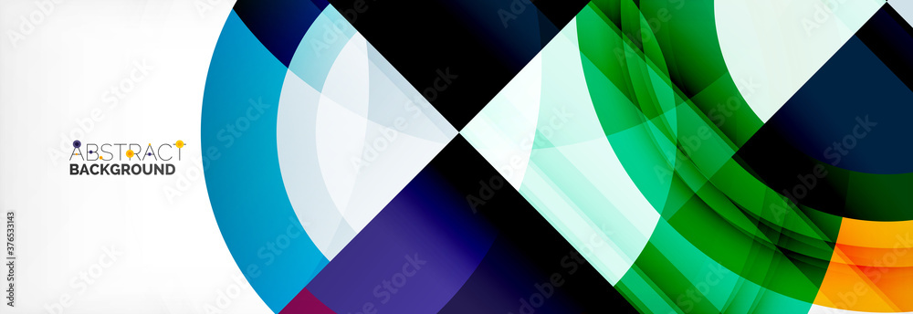 Round shapes, triangles and circles. Modern abstract background Round shapes, triangles and circles. Modern abstract background