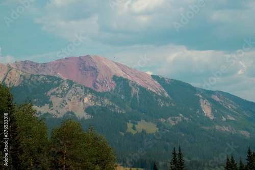 Rocky Mountains - Gunnison National Forest - smoke filled air from fire.