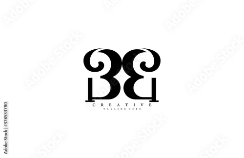 Initial letter BB unique bold logo design