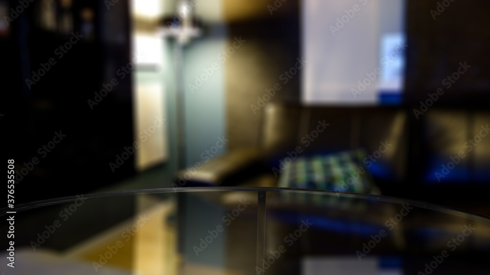 Desk of free space and home interior 