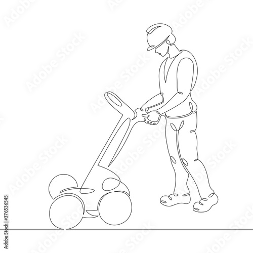engineer working on ground radar