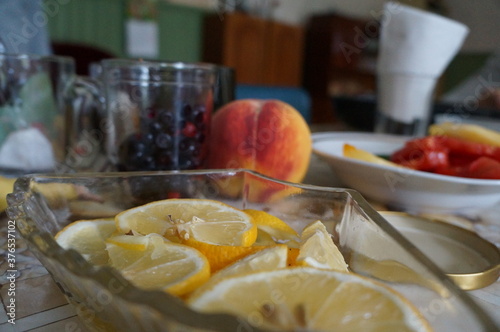 fruit salad with lemon