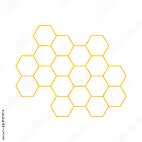 Icon honeycomb. Flat vector