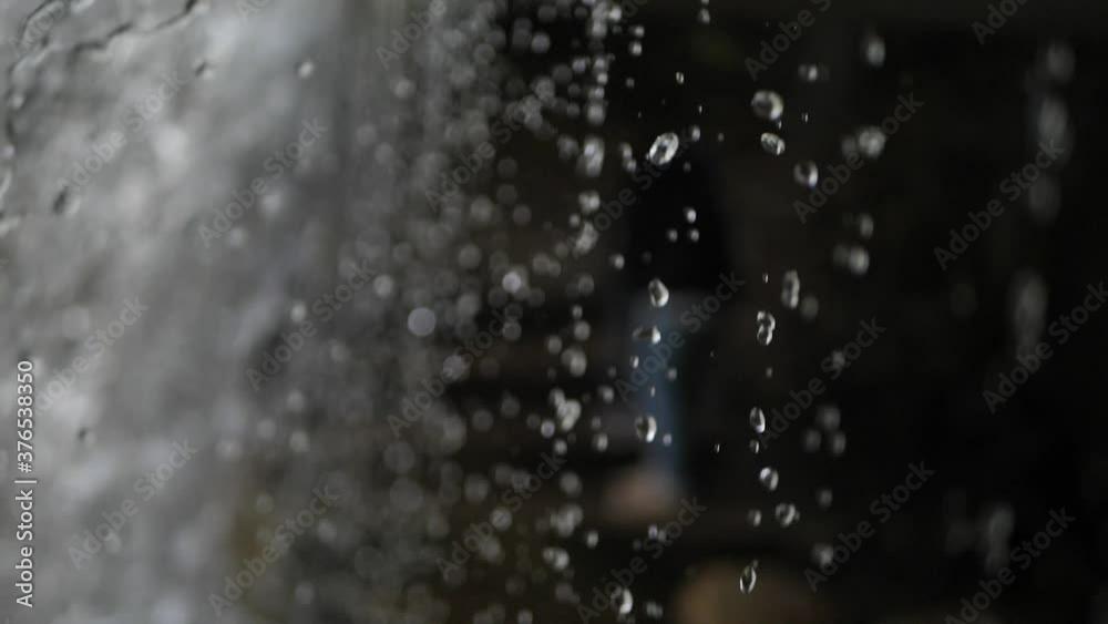 Heavy rain rains from the roof, dramatic weather Heavy rain rains from the roof, dramatic weather