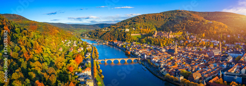 Obraz na płótnie Heidelberg skyline aerial view from above