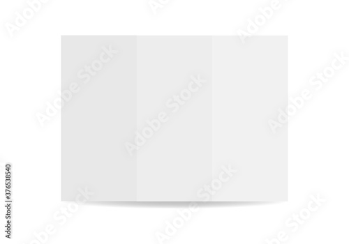 Triple fold realistic blank a4 Paper Sheet