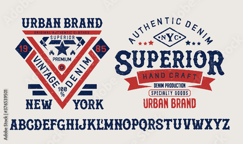 Craft retro vintage typeface design. Youth fashion type.