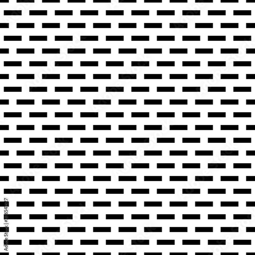 Seamless surface pattern design with blocks. Bricks cladding wall. Rectangle slabs tessellation vector. Repeated black dashes ornament background. Mosaic motif. Walling wallpaper. Vector digital paper