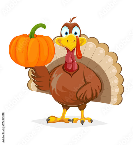 Happy Thanksgiving Day. Funny Turkey bird