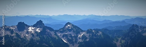 mountains and mountain views with blue sky  scenery