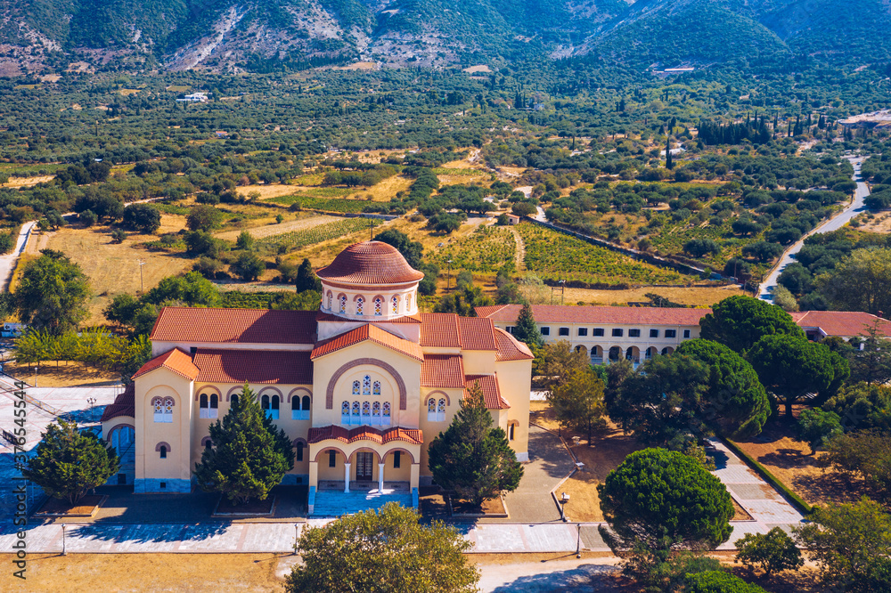 Monastery of Agios Gerasimos on Kefalonia island, Greece. Sacred Monastery of Agios Gerasimos of Kefalonia, Greece.