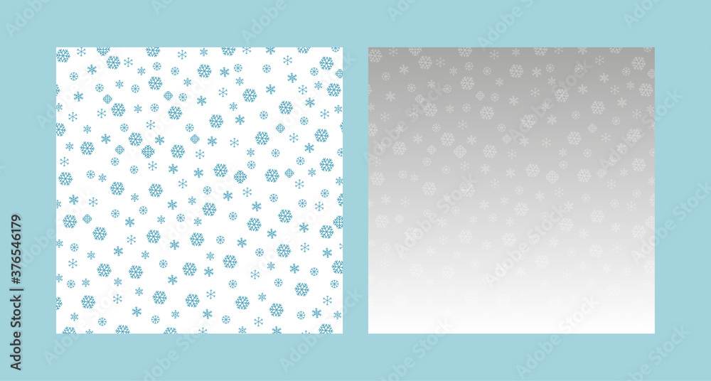 Snowflake christmas and new year seamless pattern vector illustration