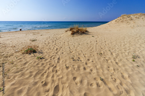 Ammolofoi  Sand Dunes  beach  near Kavala city  in Macedonia region  Greece  Europe.