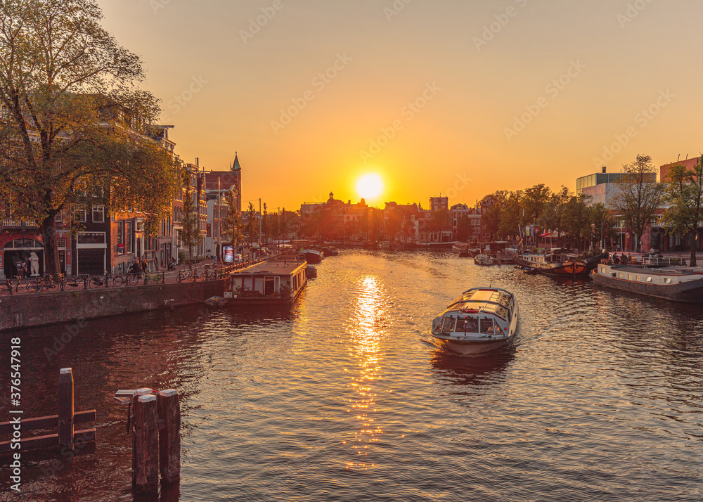 Sonnenuntergang in Amsterdam