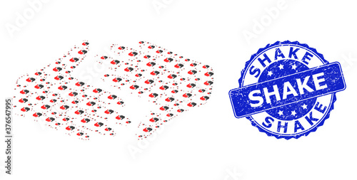 Round dot composition remove coronavirus and FLEA CONTROL TREATMENT grunge stamp print. Stamp seal includes FLEA CONTROL TREATMENT caption between parallel lines.