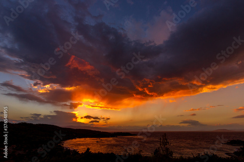 Sunset at Zogeria  Spetses island  Attica  Greece.