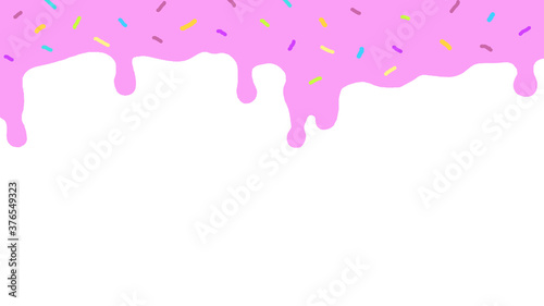 white background with pink drops flowing down  easter powder