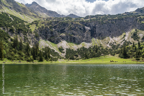 Bavarian Alps Landscape. Hiking in the Alps