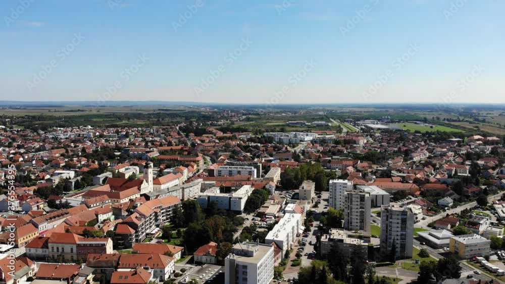 Aerial view on city Čakovec, Cakovec Medimurje, Croatia Aerial view on city Čakovec, Cakovec Medimurje, Croatia
