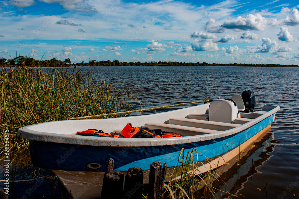 Boats on the lake in Corrientes, Argentina Boats on the lake in Corrientes, Argentina