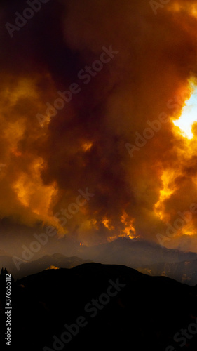 El Dorado fire day one viewed form HWY 330