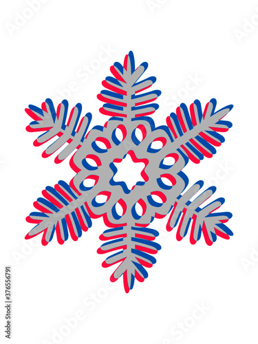 3D Effekt Schneestern 