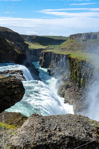 Gullfoss waterfall in scenic Iceland 