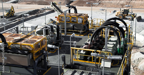 Lithium Mine Processing Plant Western Australia. Mechanical processing used to refine lithium spodumene concentrate.