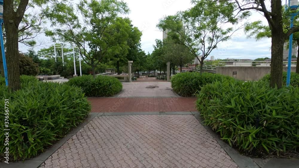 slow motion path in the garden at philadelphia
