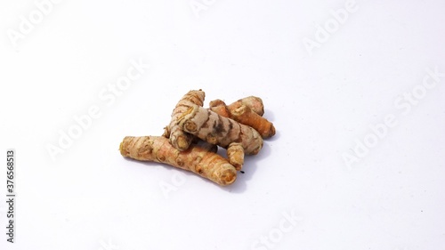 turmeric on a white background