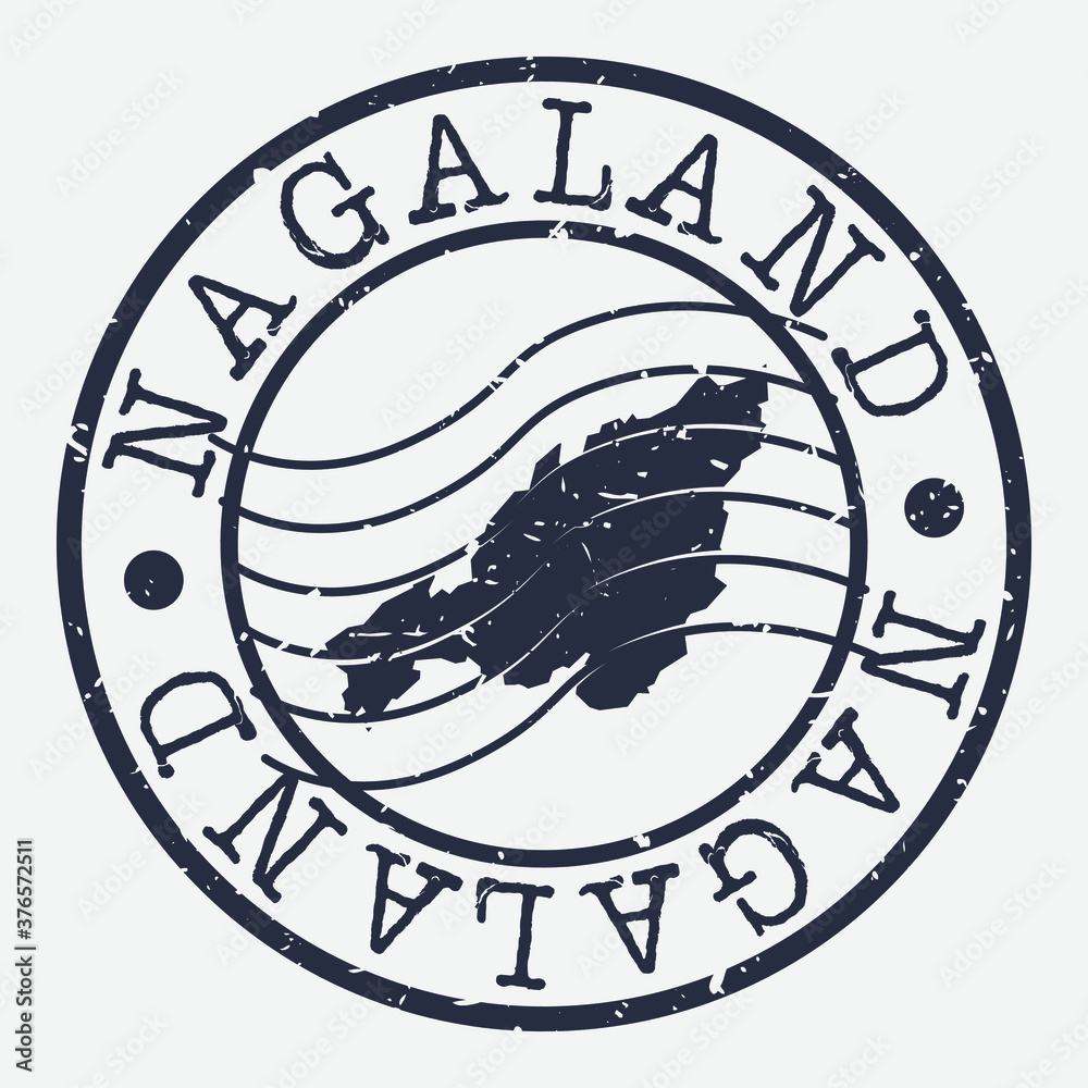Nagaland India Stamp Postal. Map Silhouette Seal. Passport Round Design. Vector Icon. Design Retro Travel. Nagaland India Stamp Postal. Map Silhouette Seal. Passport Round Design. Vector Icon. Design Retro Travel.